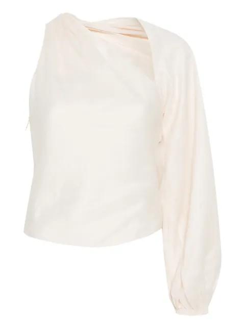 draped-sleeve top by SELF-PORTRAIT