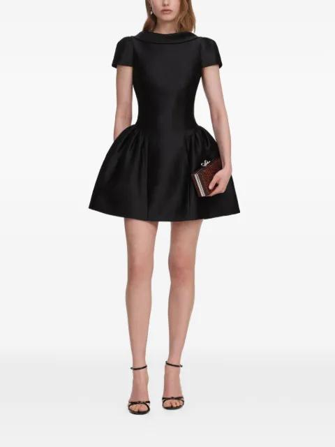 dropped-waistline A-line mini dress by SELF-PORTRAIT