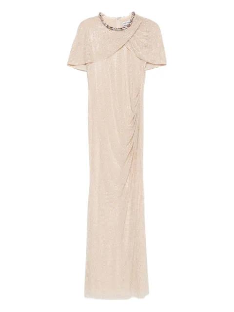 embellished draped maxi dress by SELF-PORTRAIT