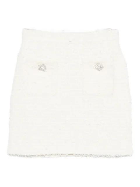 embellished tweed skirt by SELF-PORTRAIT