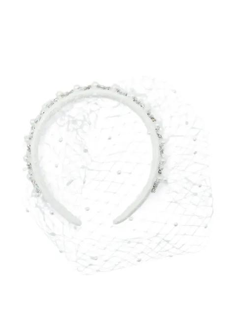 embellished veiled headband by SELF-PORTRAIT