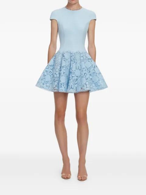 embroidered laced mini dress by SELF-PORTRAIT