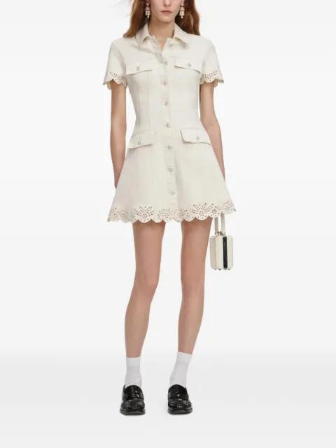 eyelet collared mini dress by SELF-PORTRAIT