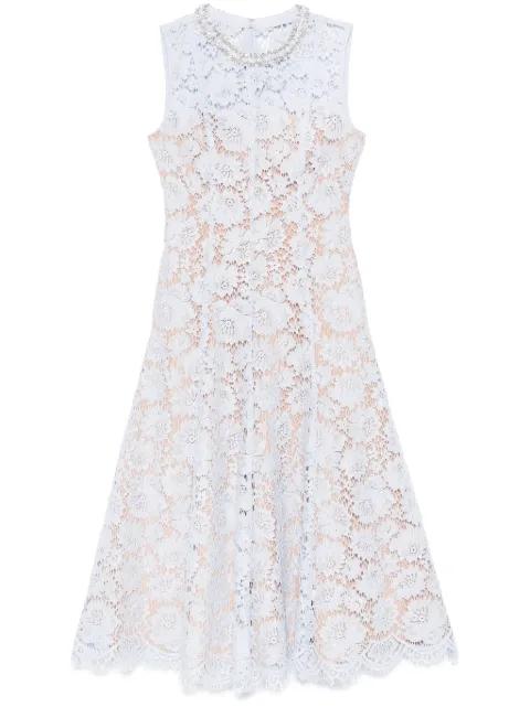 fine-lace midi dress by SELF-PORTRAIT