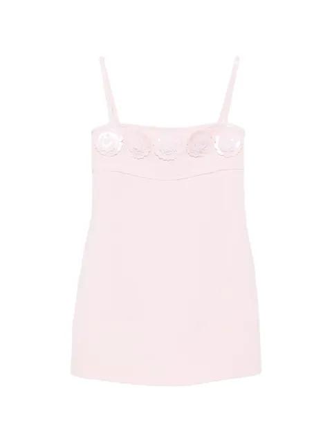 floral-appliqué mini dress by SELF-PORTRAIT