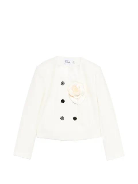 floral detail fitted jacket by SELF-PORTRAIT