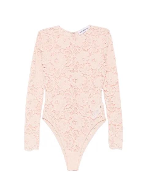 floral-lace long-sleeve top by SELF-PORTRAIT