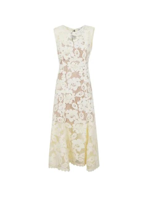 floral-lace midi dress by SELF-PORTRAIT