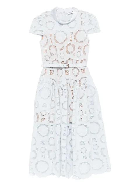floral-lace midi dress by SELF-PORTRAIT