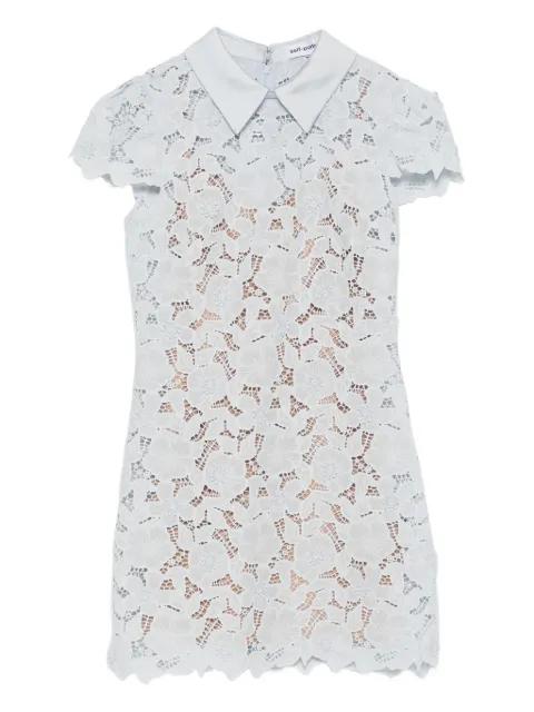 floral lace mini dress by SELF-PORTRAIT