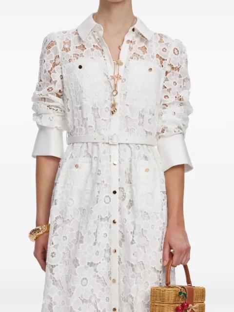 floral-lace shirt dress by SELF-PORTRAIT