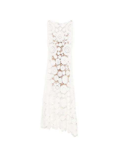 floral-motif crochet-knit dress by SELF-PORTRAIT