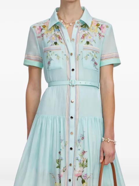 floral-print belted maxi dress by SELF-PORTRAIT
