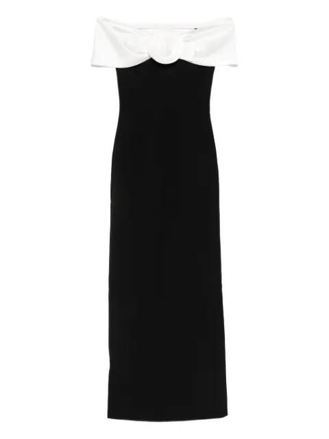 flower datail maxi dress by SELF-PORTRAIT