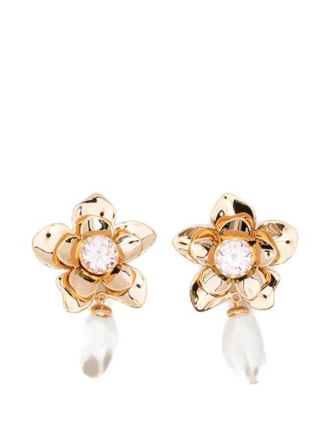 flower-motif earrings by SELF-PORTRAIT