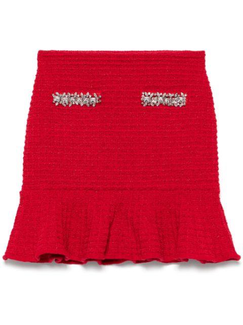 grid-knit mini skirt by SELF-PORTRAIT