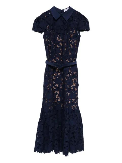 guipure-lace midi dress by SELF-PORTRAIT