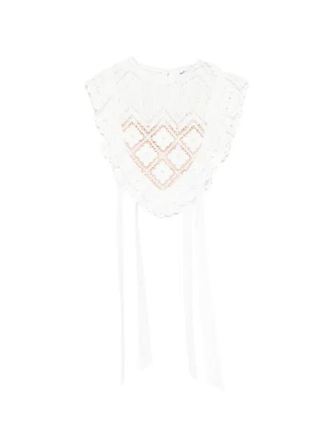 guipure-lace ruffled top by SELF-PORTRAIT