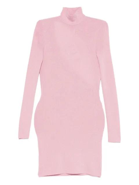 high-neck fitted dress by SELF-PORTRAIT