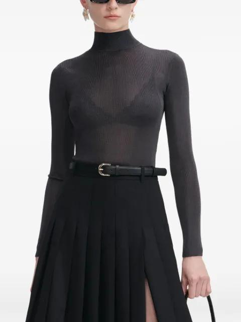 high-neck long-sleeve top by SELF-PORTRAIT