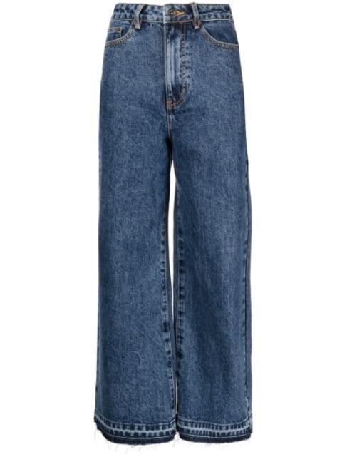 high-waist wide-leg jeans by SELF-PORTRAIT