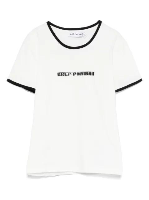 jersey T-shirt by SELF-PORTRAIT