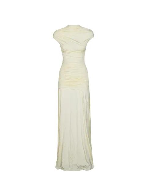 jersey draped maxi dress by SELF-PORTRAIT