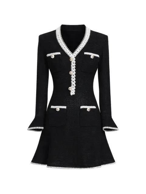 knitted A-line mini dress by SELF-PORTRAIT