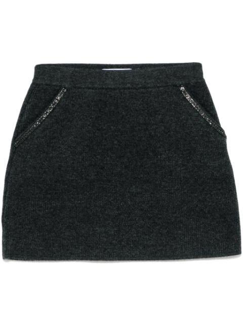 knitted mini skirt by SELF-PORTRAIT