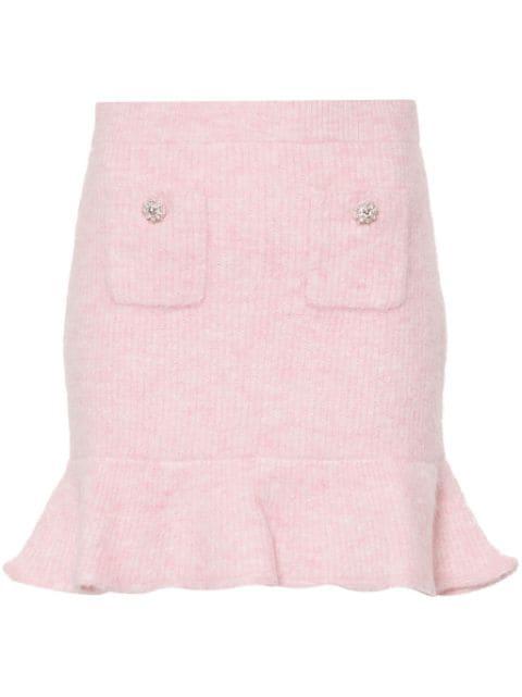 knitted mini skirt by SELF-PORTRAIT