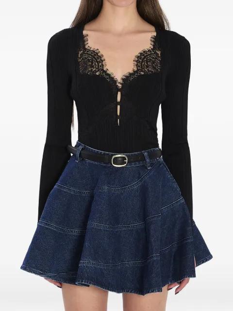 lace button top by SELF-PORTRAIT