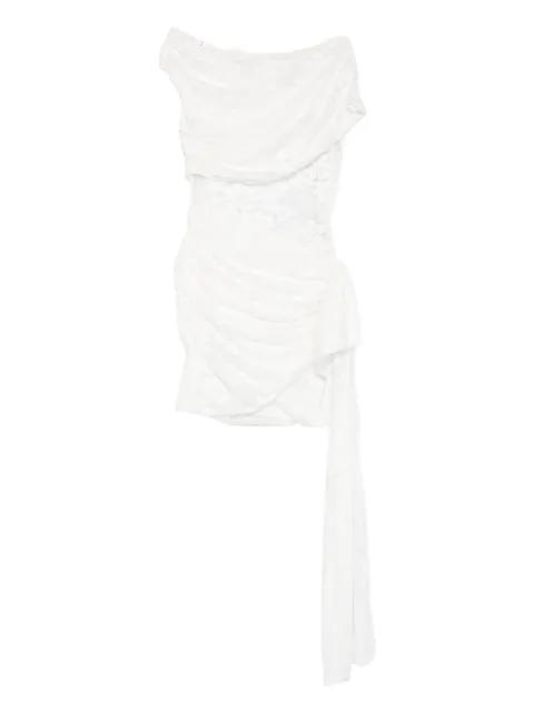lace draped mini dress by SELF-PORTRAIT