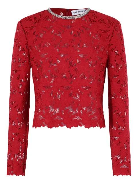 lace-embellished top by SELF-PORTRAIT