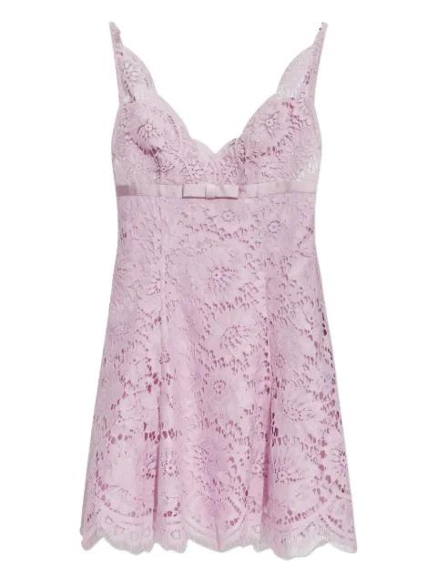 lace mini dress by SELF-PORTRAIT
