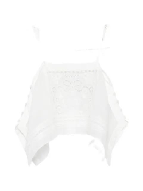 lace tie-strap top by SELF-PORTRAIT