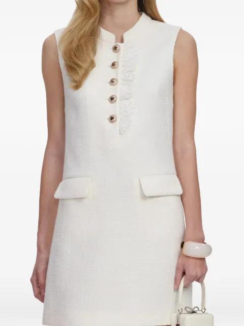 lace-trim bouclé mini dress by SELF-PORTRAIT