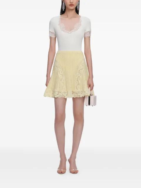 lace trim mini skirt by SELF-PORTRAIT