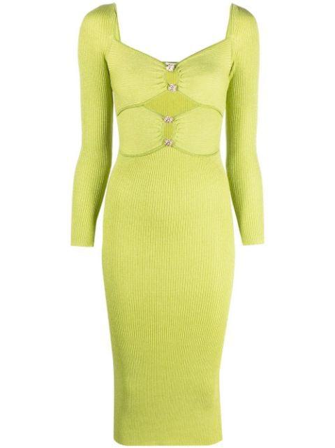 long-sleeve knitted dress by SELF-PORTRAIT