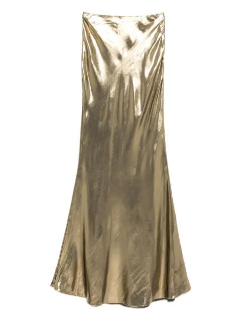 metallic-effect maxi skirt by SELF-PORTRAIT