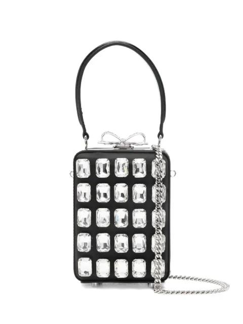 micro crystal-embellished tote bag by SELF-PORTRAIT