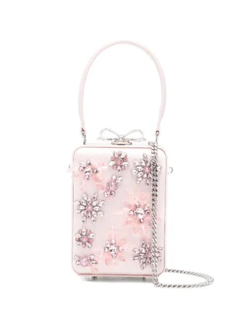 mirco floral-embellished tote bag by SELF-PORTRAIT