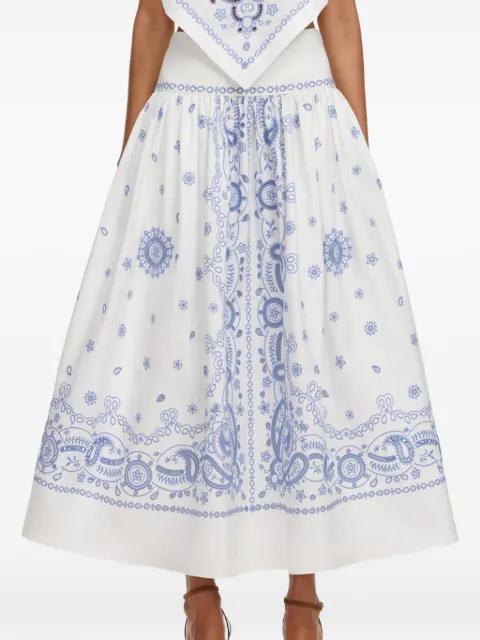 paisley-embroidered maxi skirt by SELF-PORTRAIT