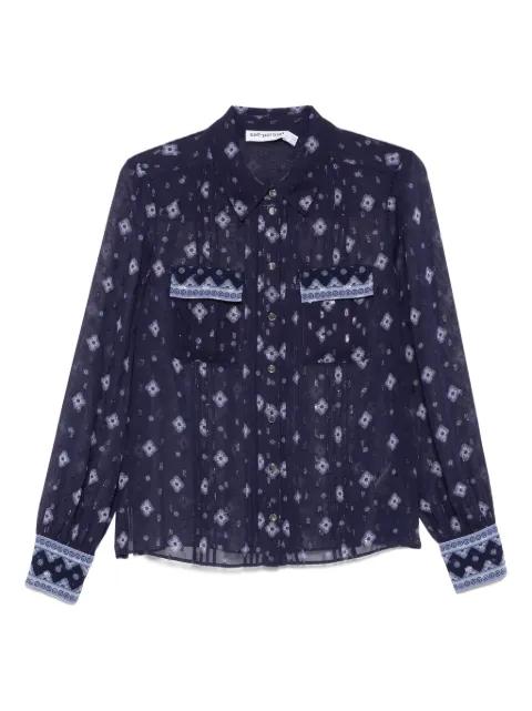 patterned chiffon blouse by SELF-PORTRAIT