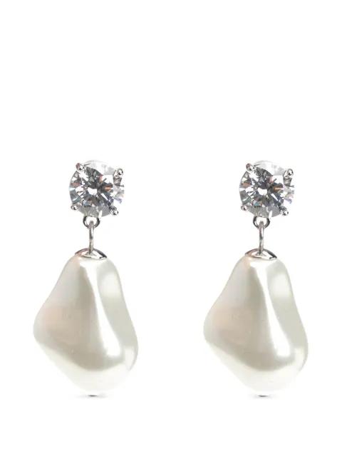pearl drop earrings by SELF-PORTRAIT
