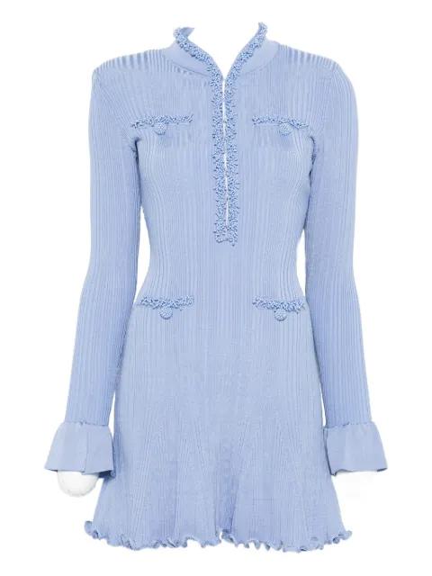 pearl trim knit mini dress by SELF-PORTRAIT