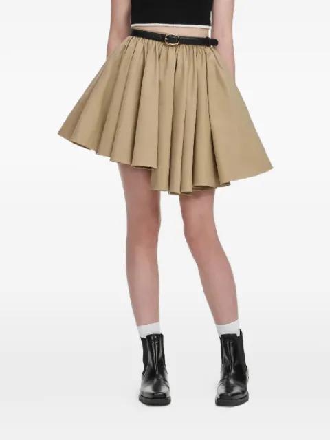 pleated asymmetric skirt by SELF-PORTRAIT