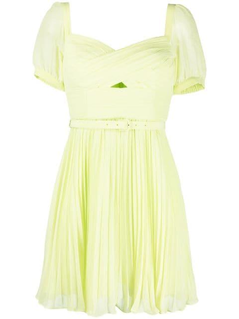 pleated chiffon minidress by SELF-PORTRAIT