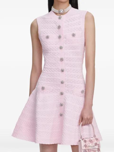 pointelle-knit mini dress by SELF-PORTRAIT