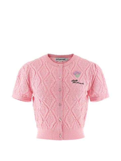 pointelle knit top by SELF-PORTRAIT