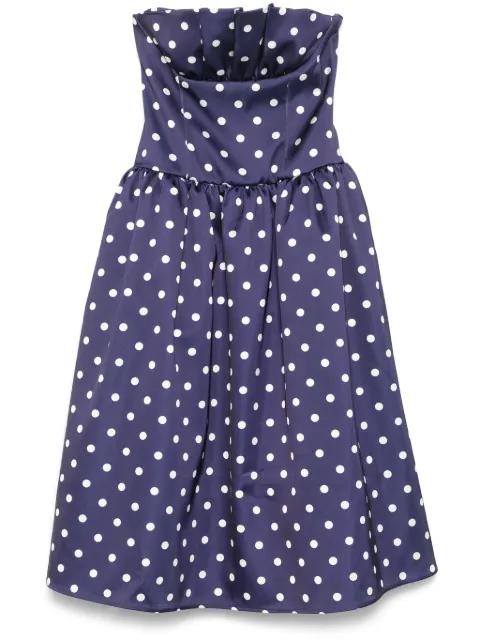 polka-dot midi dress by SELF-PORTRAIT